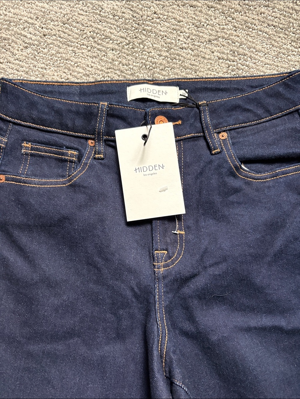 Hidden High-Rise Wide Leg Jeans in Dark Indigo - Picture 2 of 3
